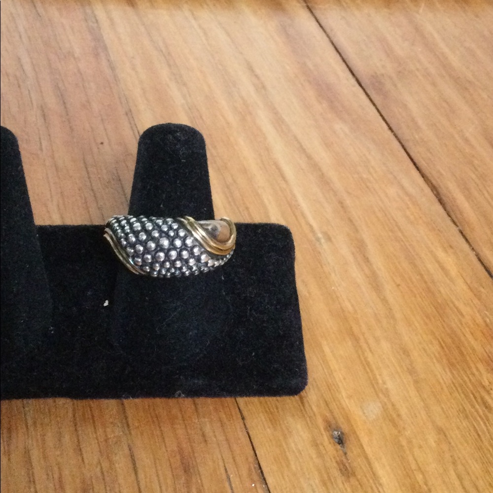 Lagos silver and gold ring